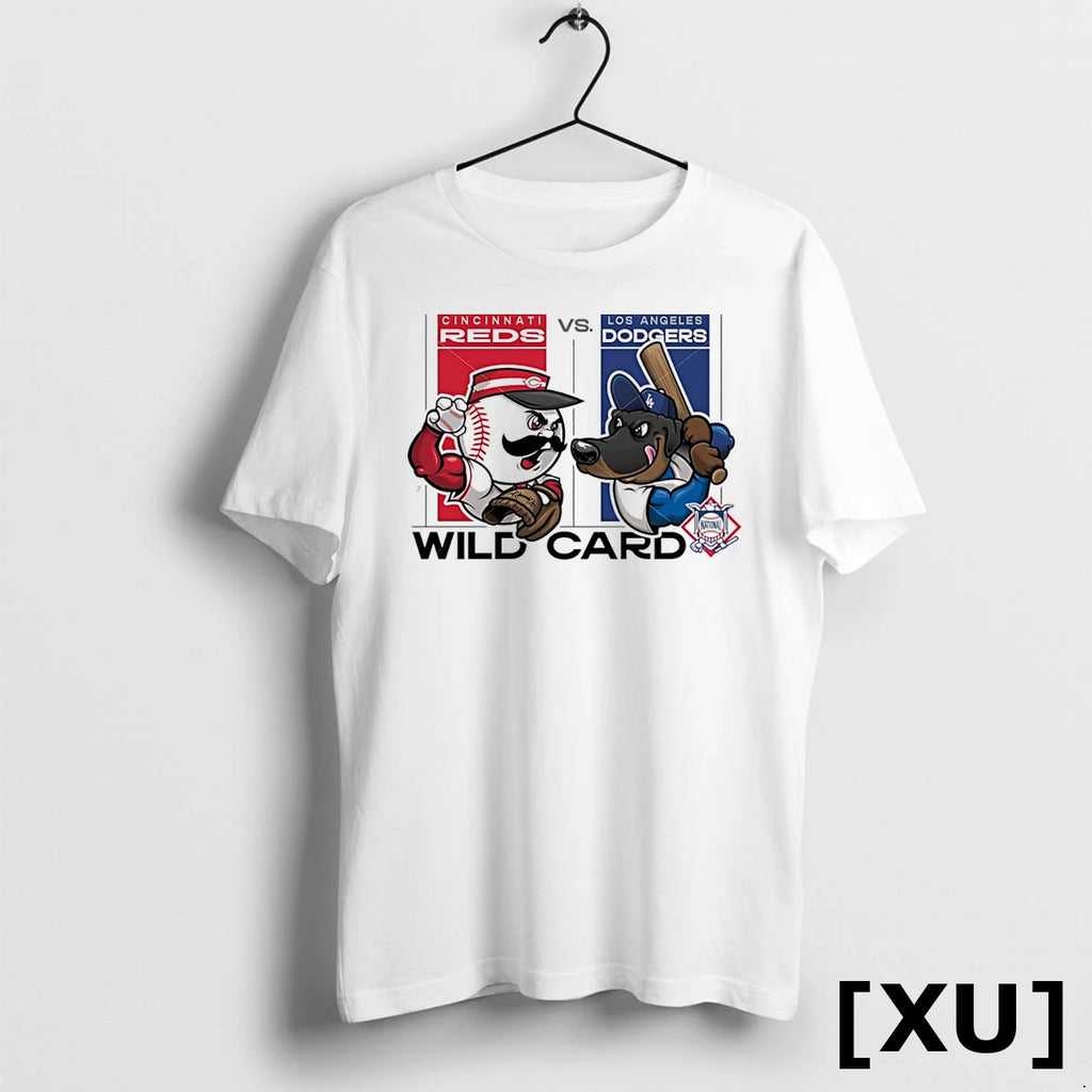 Cincinnati Reds Vs Los Angeles Dodgers 2025 Mlb Wild Card Matchup Mascot Tshirts Sweater