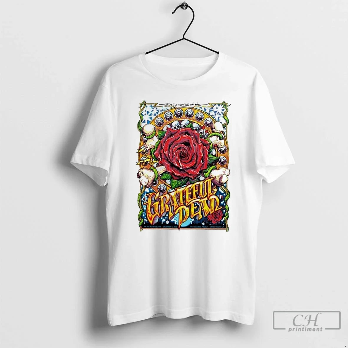 Classic 60 Years Grateful Dead Nevada City Ca Dec 6 2025 T-Shirts