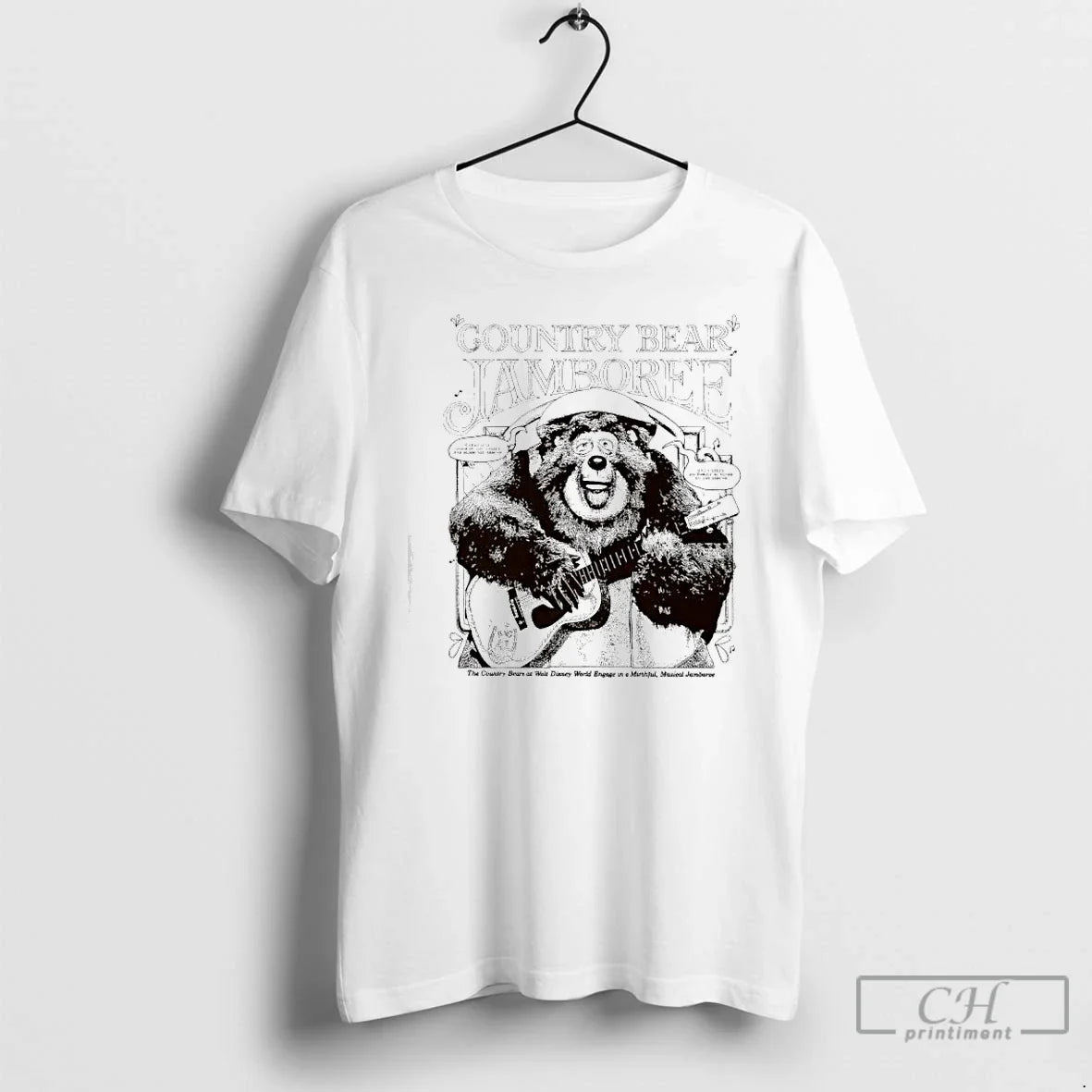 Classic Country Bear Jamboree Big Al Bear Playing Guitar T-Shirts