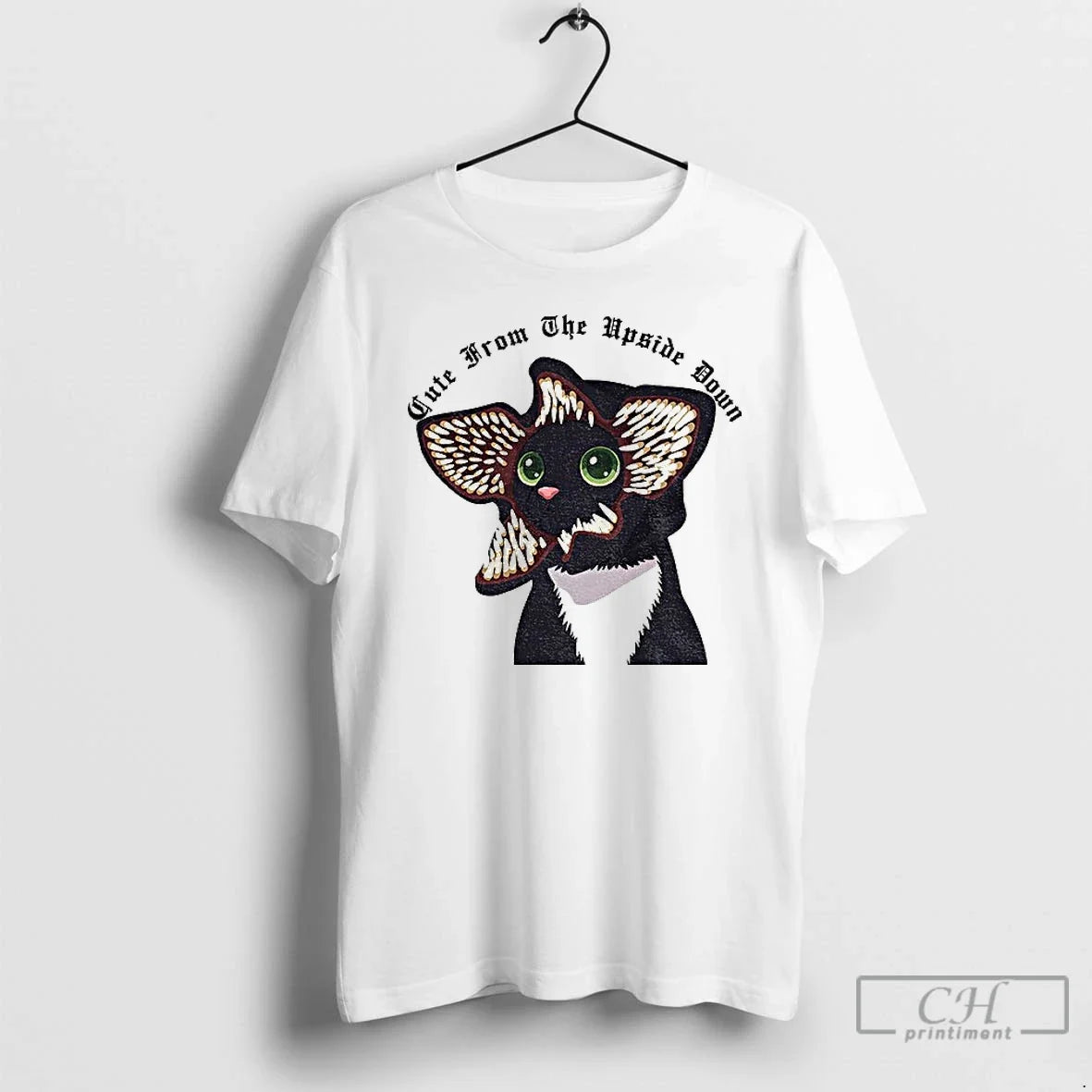 Classic Demogorgon Kitten Cute Upside Down T-Shirts