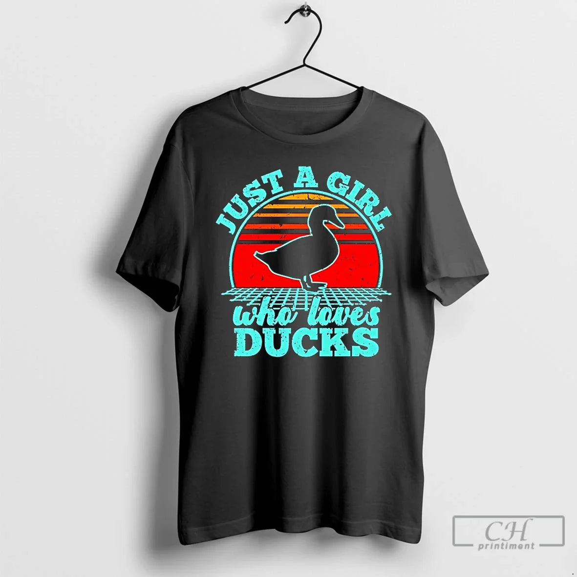 Classic Just Girl Who Loves Ducks Sunset T-Shirts