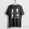 Classic Miami Dolphins Nothing Beats Rock Beats Scissors Paper Beats Rock Scissors Beats Paper T-Shirts