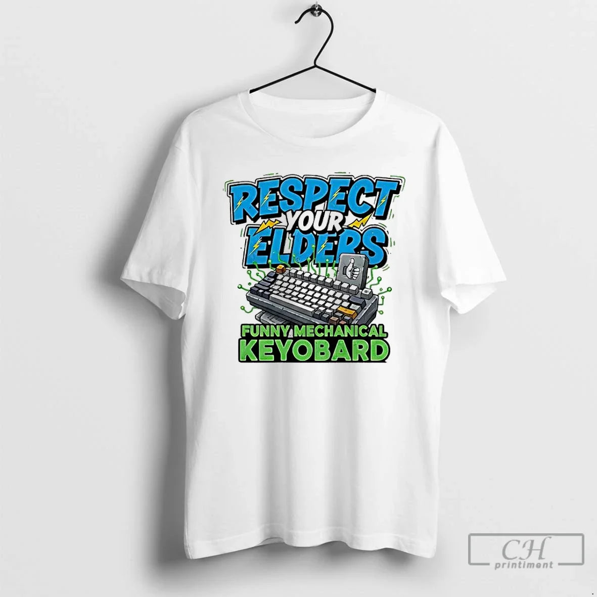 Classic Respect Your Elders Funny Mechanical Keyboard Nerd T-Shirts
