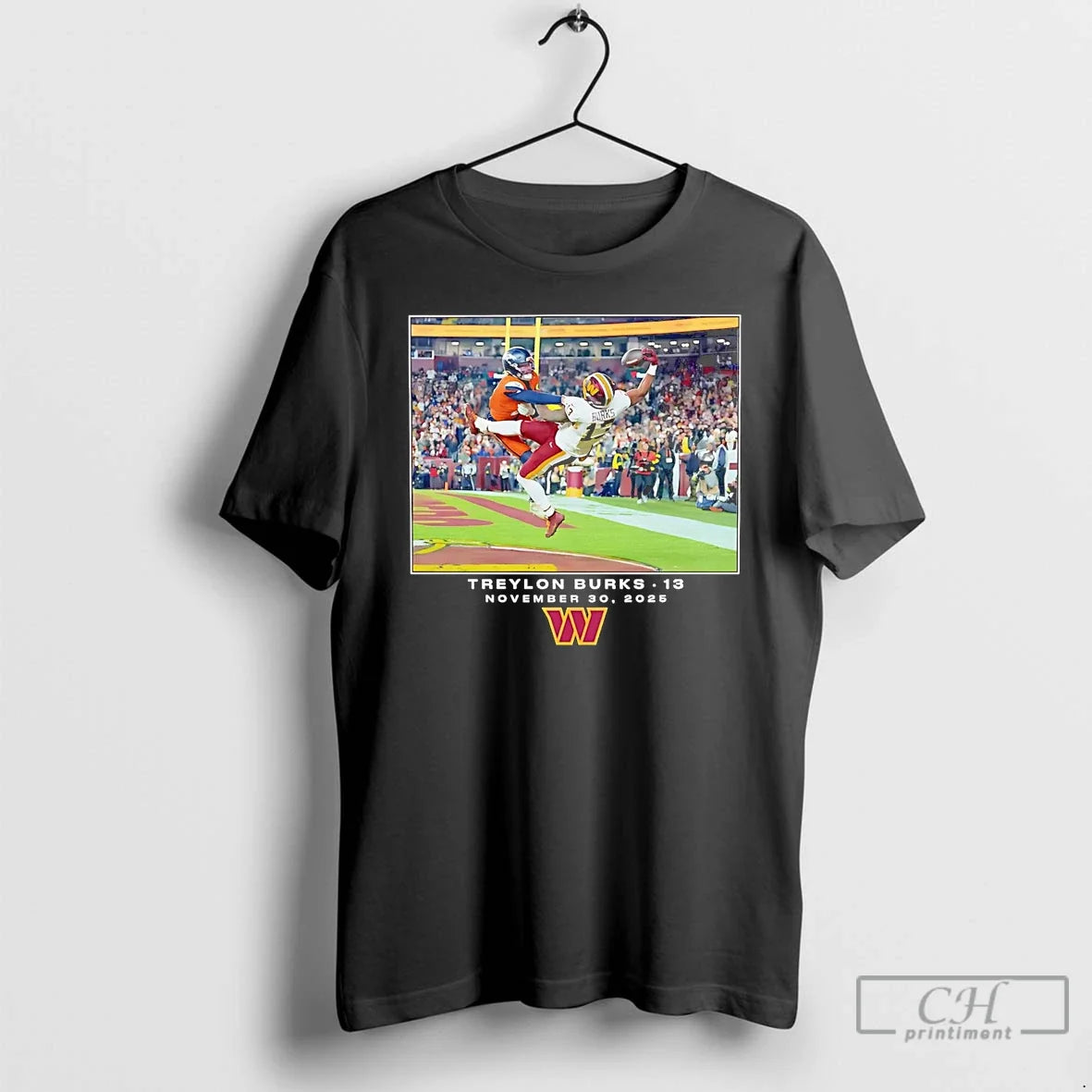 Classic Treylon Burks Moment Photo 2025 Washington Commanders T-Shirts