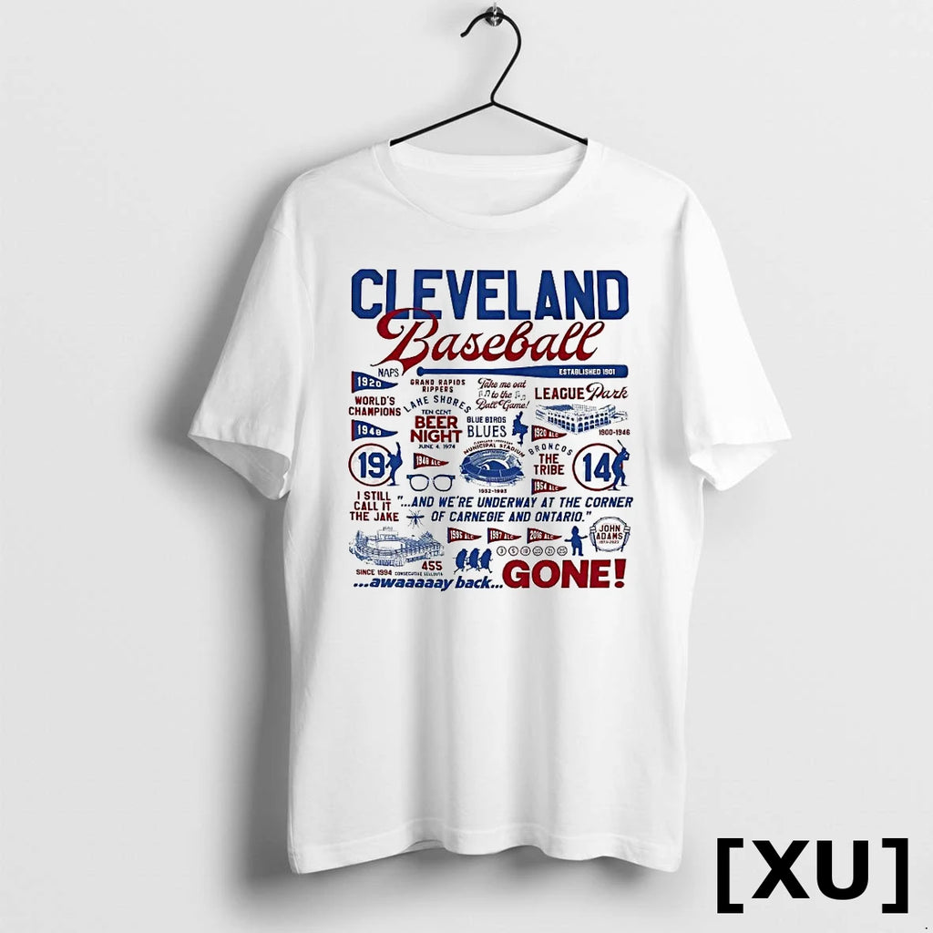 Cleveland Baseball History Collage Away Back Gone Tshirts Sweater