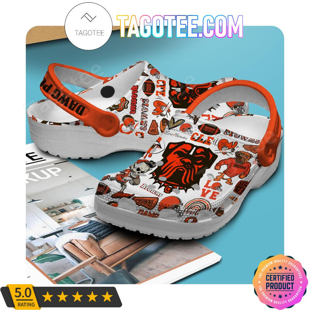 Cleveland Browns Dawg Pound Football Crocs Clogs