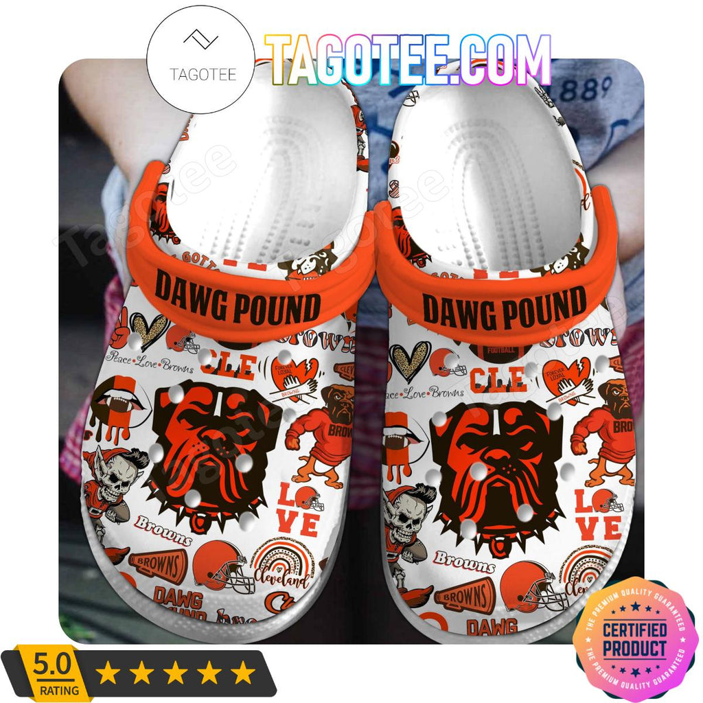 Cleveland Browns Dawg Pound Football Crocs Clogs
