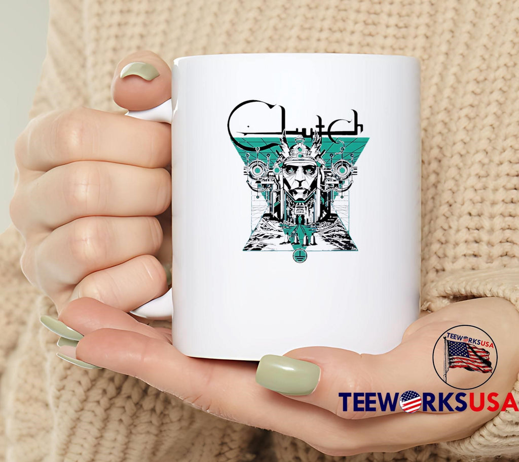 Clutch band futuristic astronaut head sci-fi band shirt