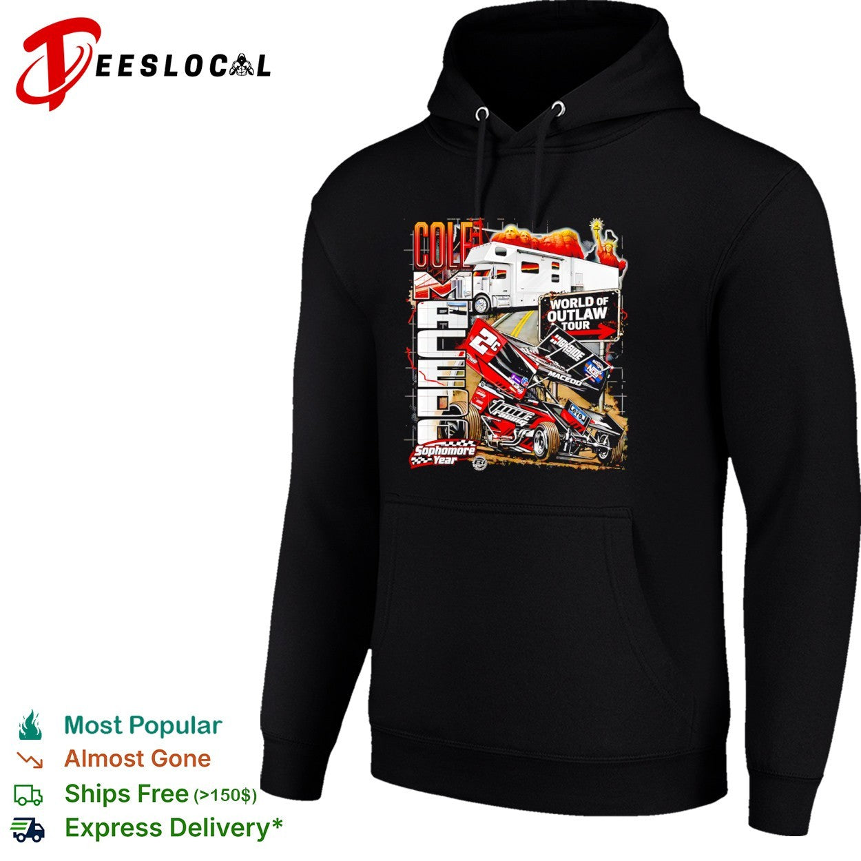 Cole Macedo TWC Racing World of Outlaw Tour Sophomore Year shirt