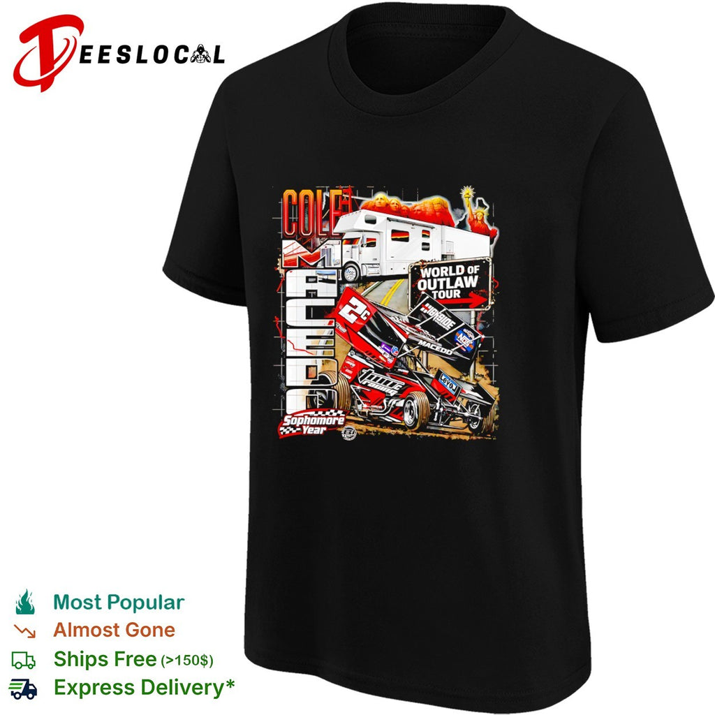 Cole Macedo TWC Racing World of Outlaw Tour Sophomore Year shirt
