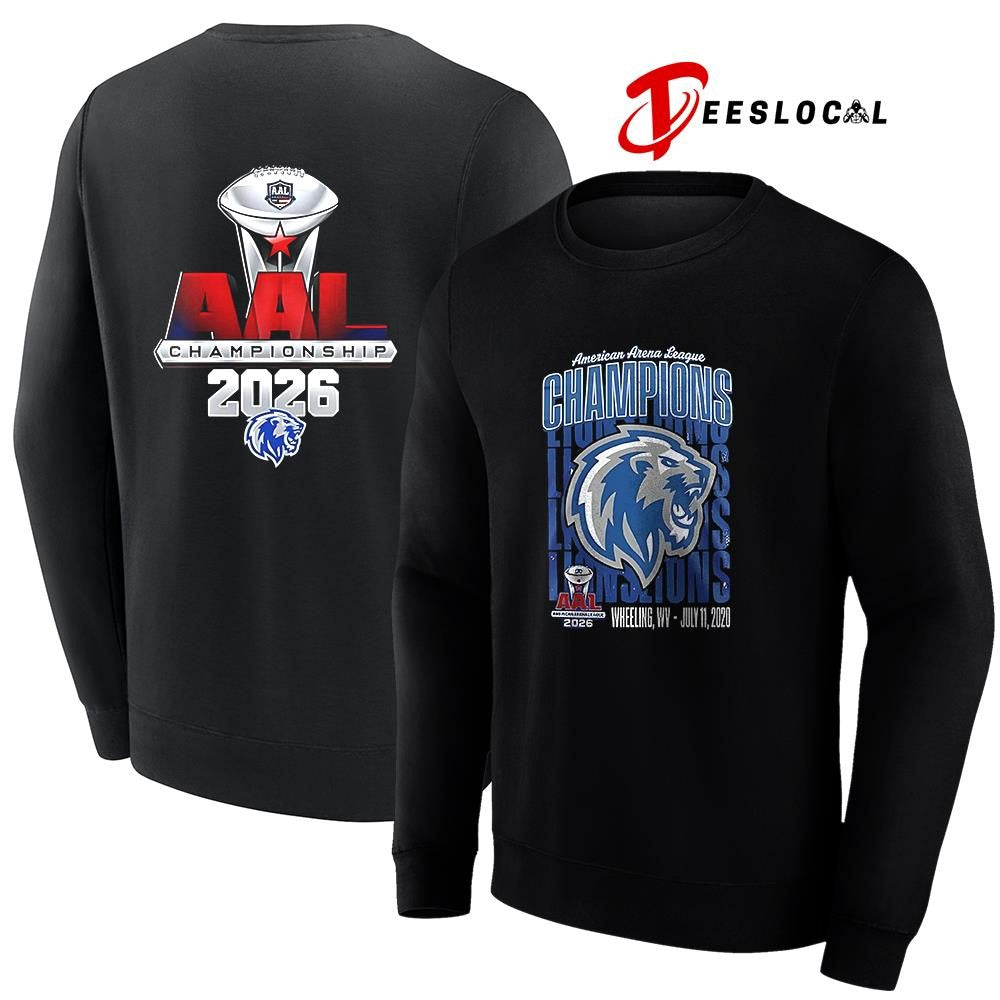 Columbus Lions AAL Championship Victory celebration logo shirt