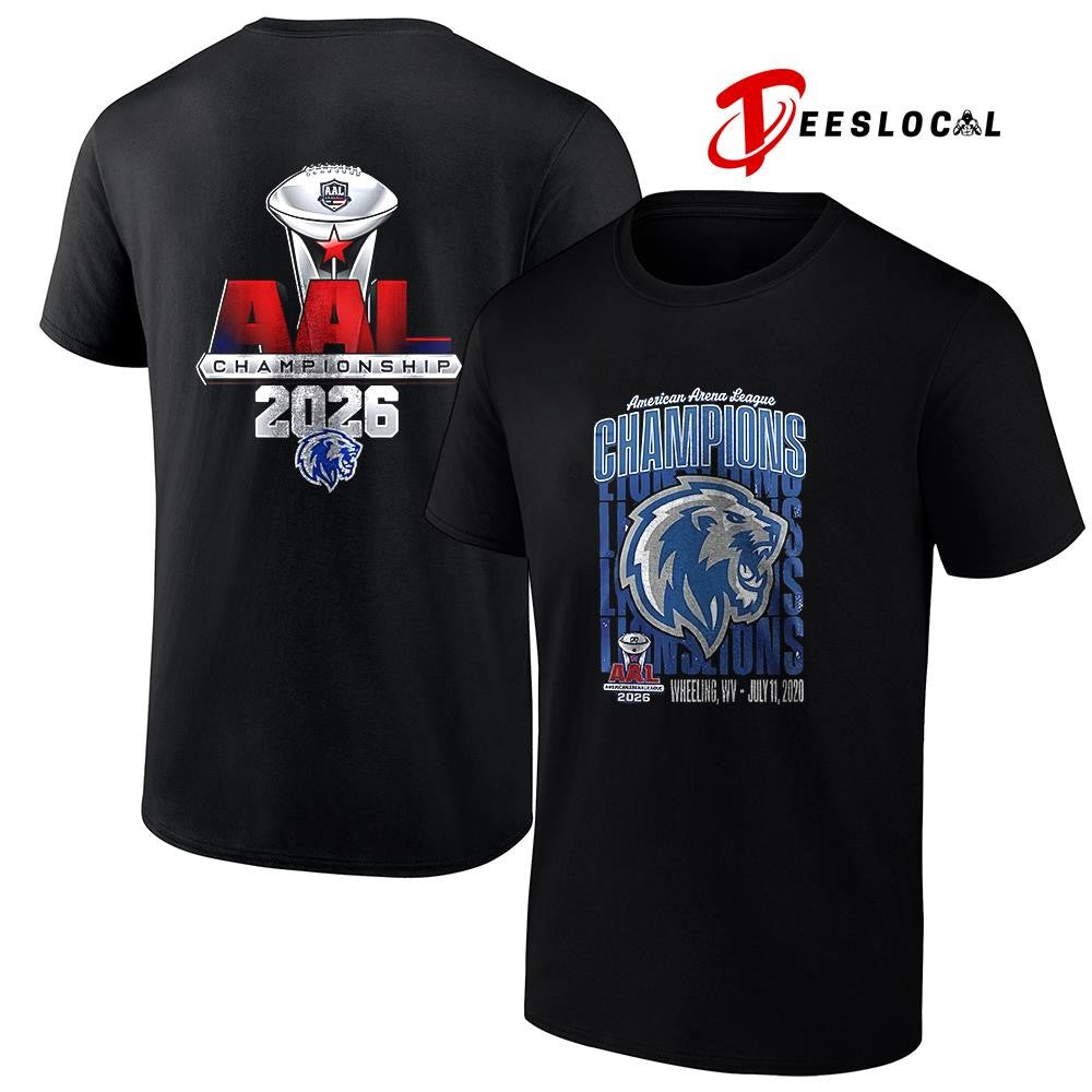 Columbus Lions AAL Championship Victory celebration logo shirt