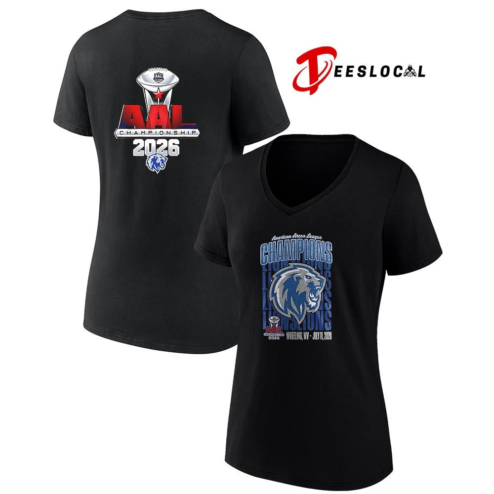 Columbus Lions AAL Championship Victory celebration logo shirt