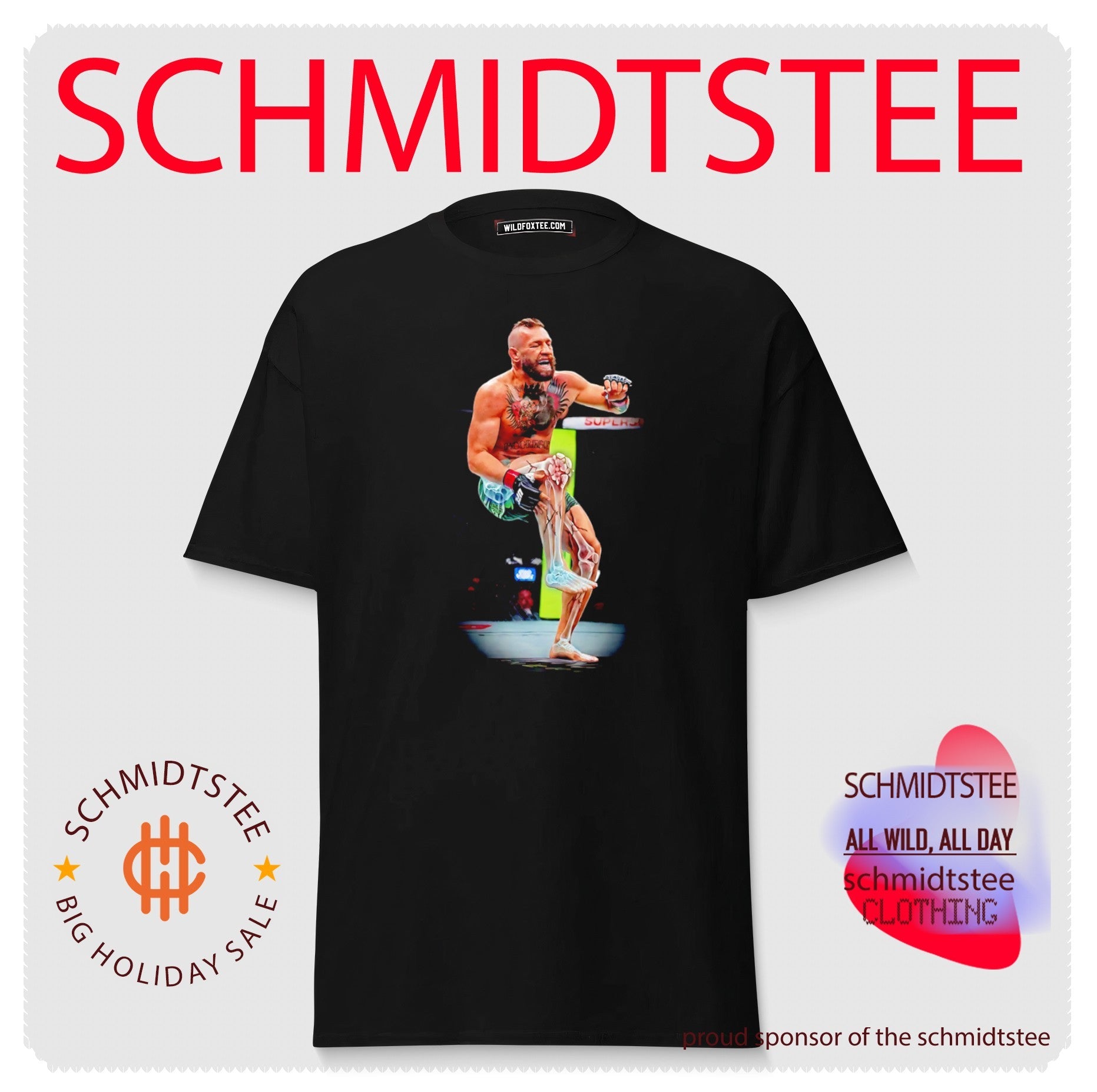 Conor Mcgregor One Minute Man broken leg shirt