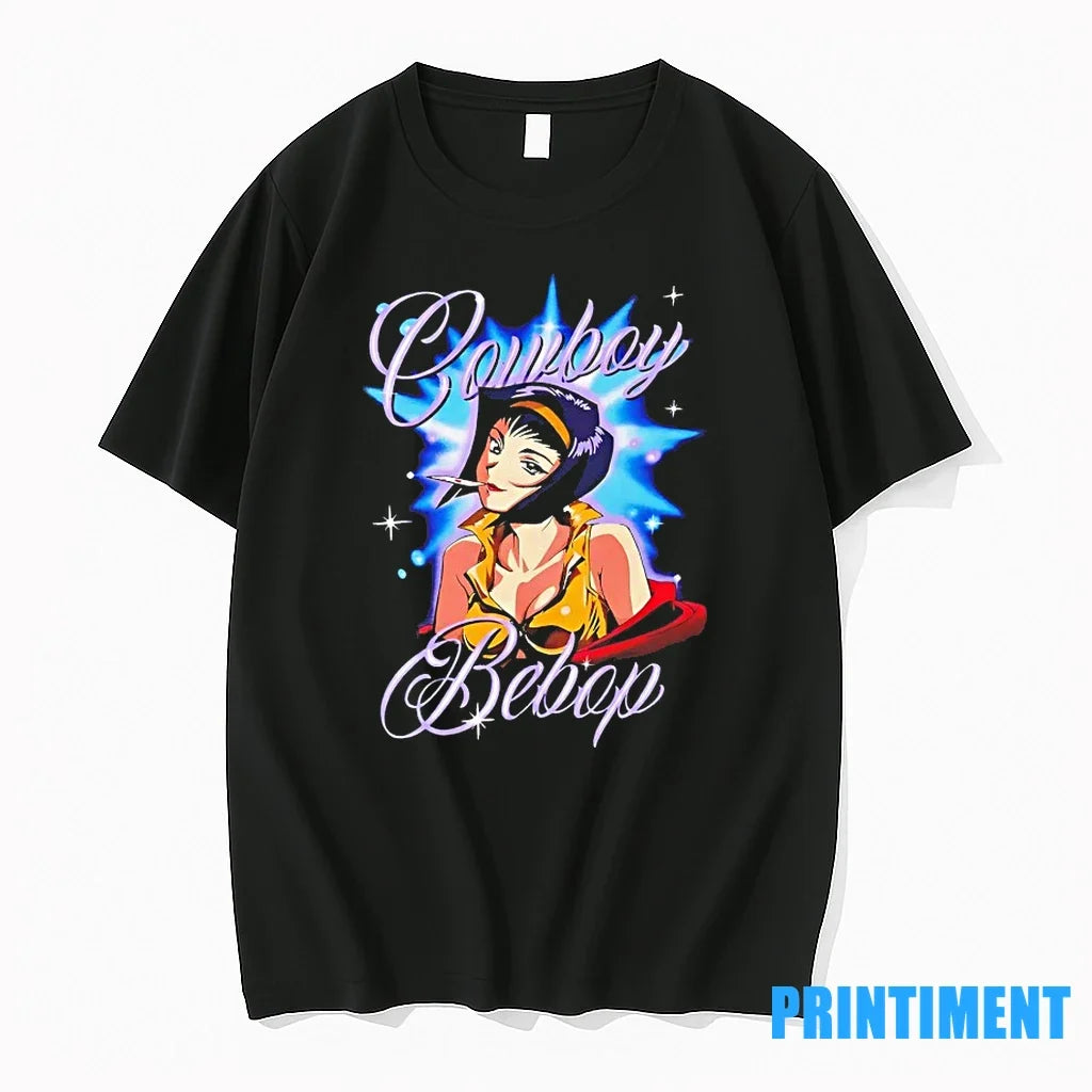 Cowboy Bebop Faye Airbrush Portrait Tshirts Sweater Unisex , , , Long Sleeve Tee