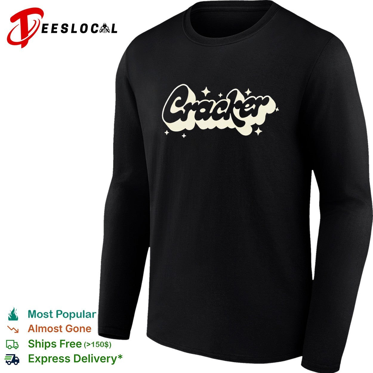Cracker Retro stars script shirt