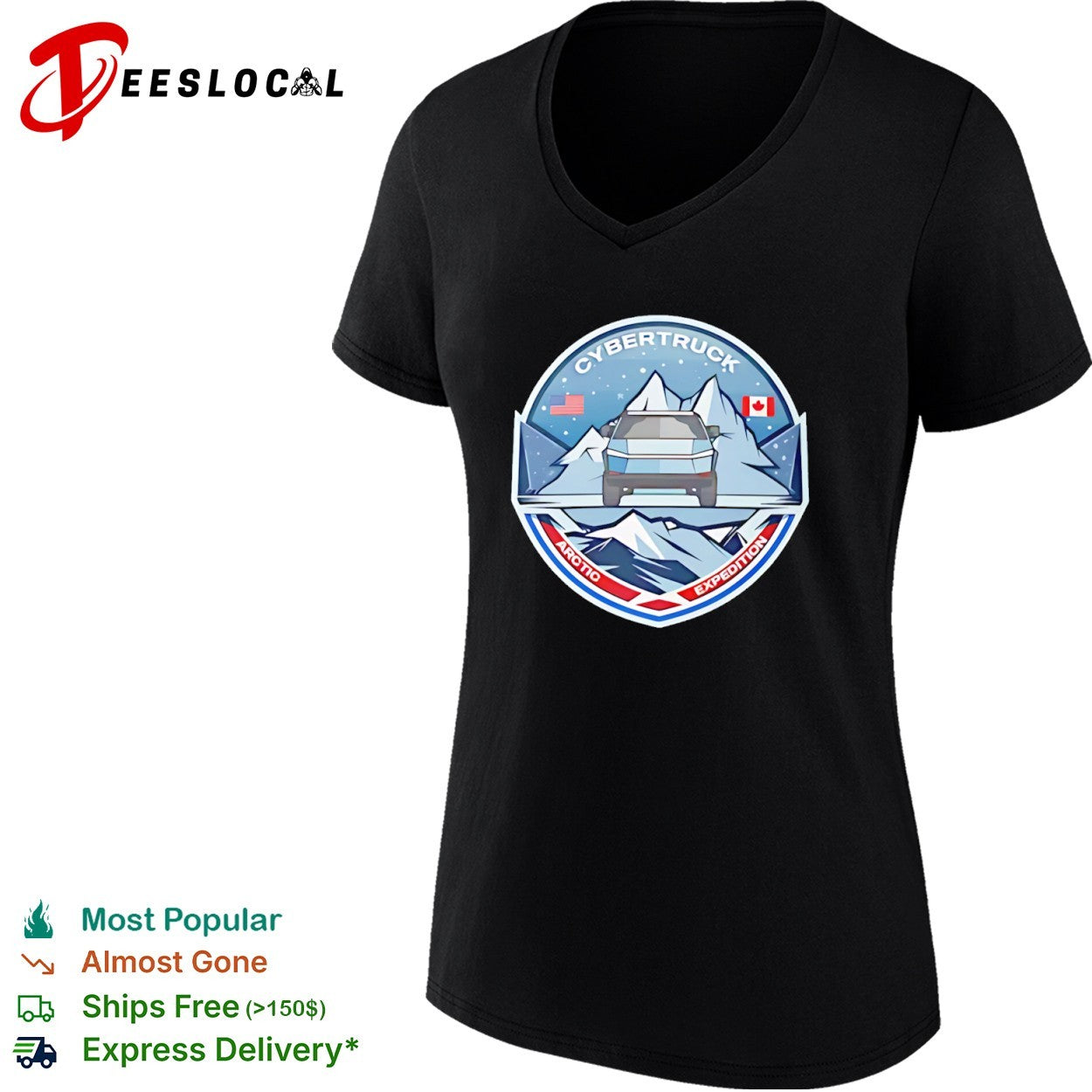Cybertruck Arctic Expedition Badge Tesla shirt