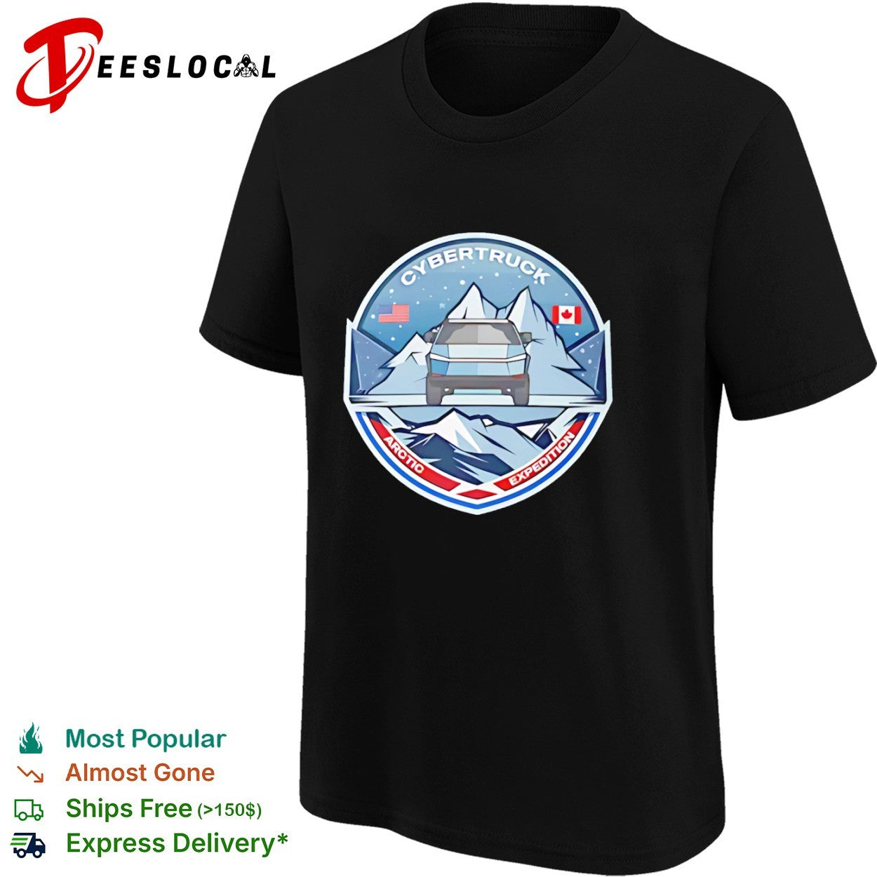 Cybertruck Arctic Expedition Badge Tesla shirt