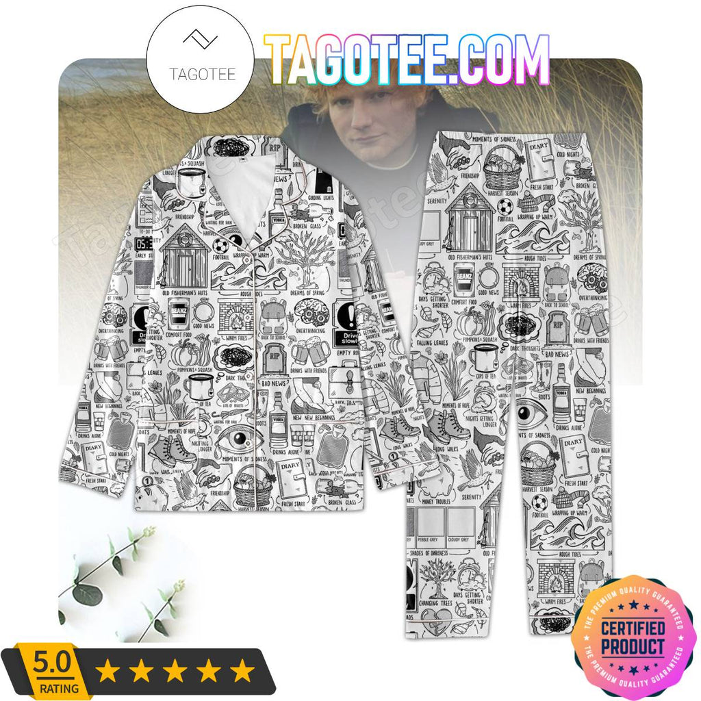 Daily Life Seamless Pattern Pajama Sets Sleepwear
