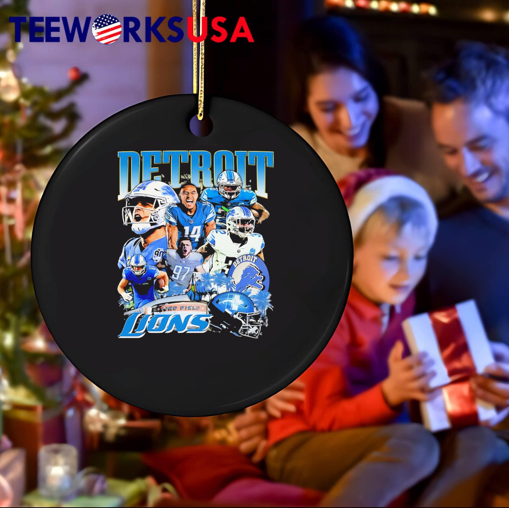 Detroit Lions Football Player Collage Fan Art Detroit Lions T-Shirt