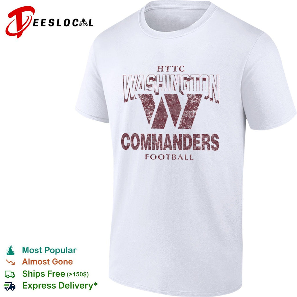 Distressed Washington Commanders HTTC Football Logo shirt