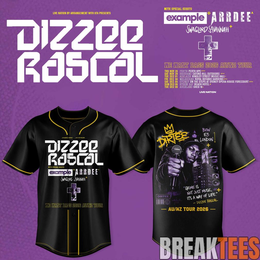 Dizzee Rascal – We Want Bass Baseball Jersey