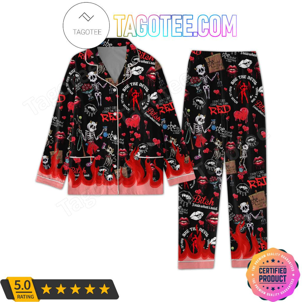 Doja Cat I Don’t Care I Paint The Town Red Matching Pajama Sets