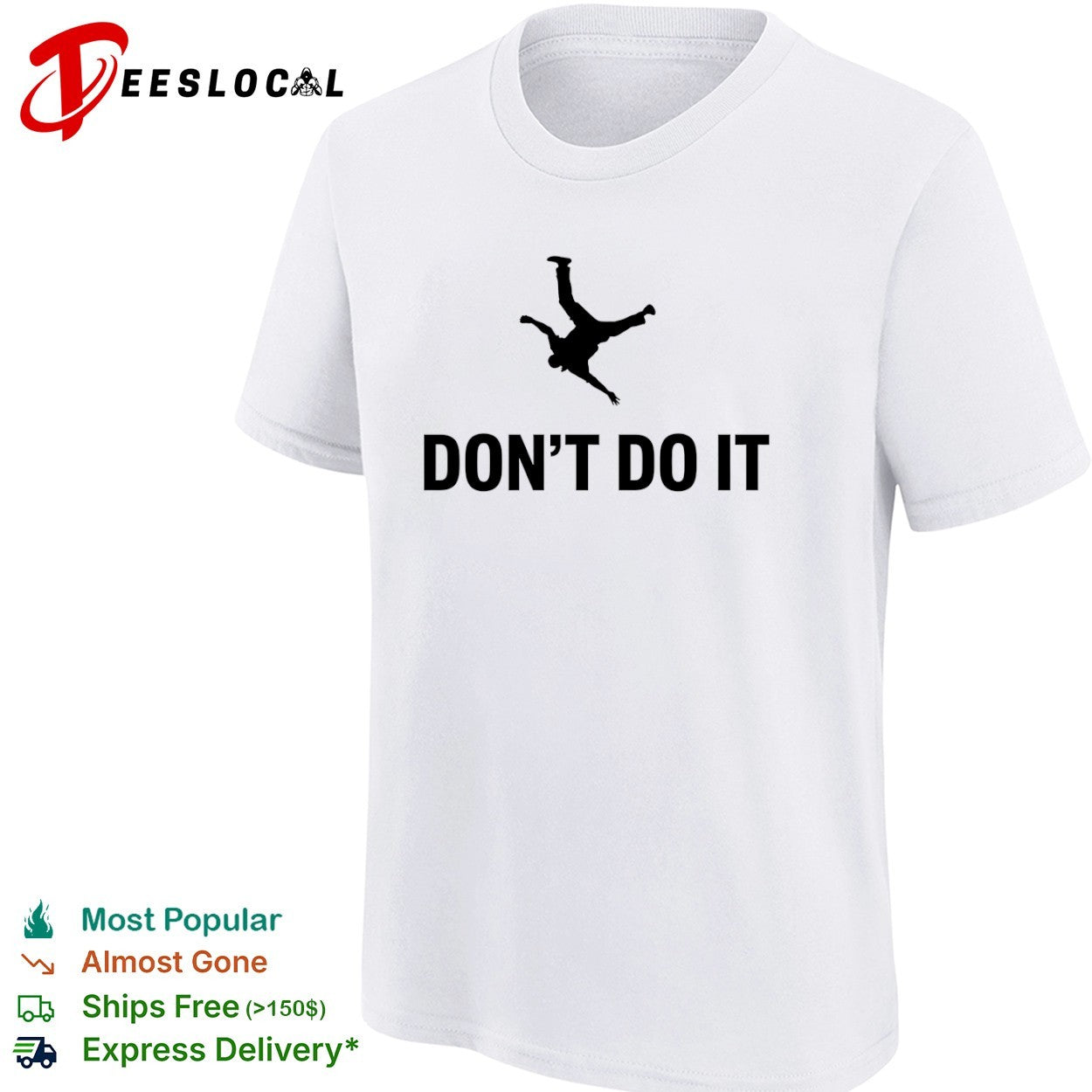 Don’t Do It Falling Man Silhouette minimalist shirt