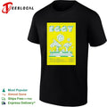 Eggy spring tour 2026 poster with smiling sun face growing from piano trees shirt