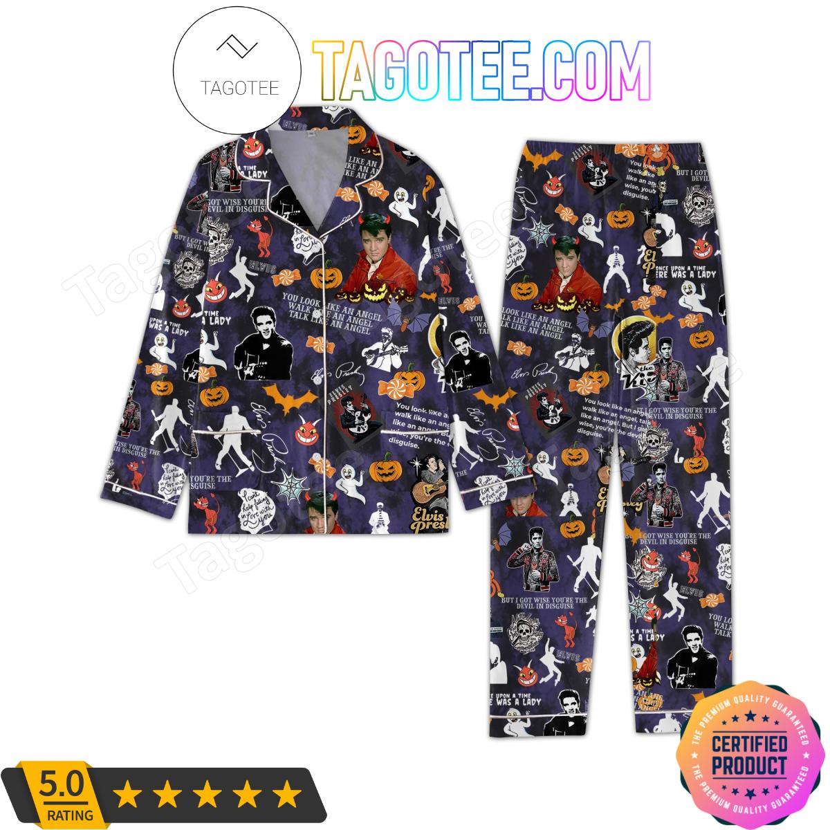 Elvis Presley You Look Like An Angel Halloween Women’s Pajamas Set