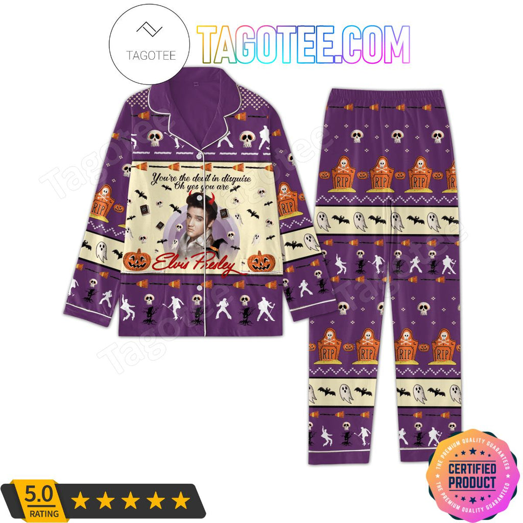 Elvis Presley You’re The Devil In Disguise Oh Yes You Are Women’s Pajamas Set