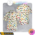 Famous Characters Pixel Cartoon Men Aloha Casual Shirt