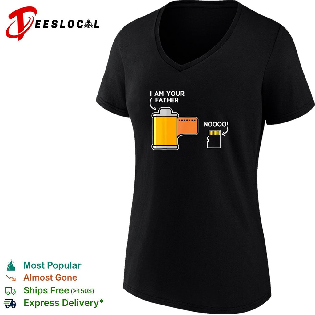Film canister telling the scared SD memory card I am your father meme shirt