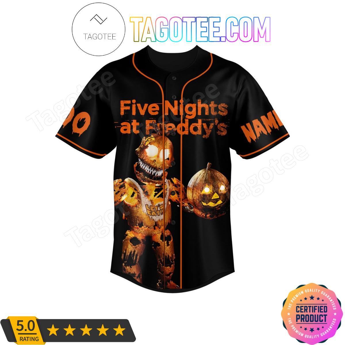 Five Nights At Freddy’s It’s Halloween At Freddy’s Personalized Baseball Jersey