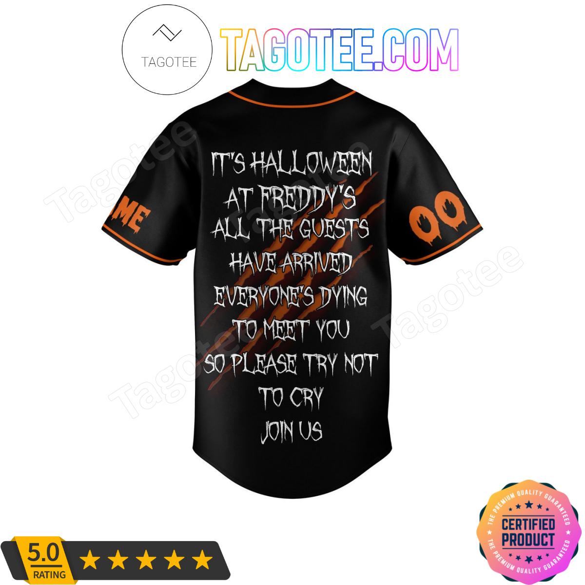 Five Nights At Freddy’s It’s Halloween At Freddy’s Personalized Baseball Jersey