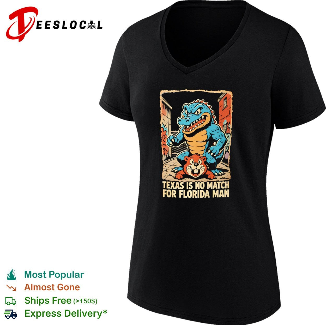 Florida Man vs Texas Alligator and Beaver Meme shirt