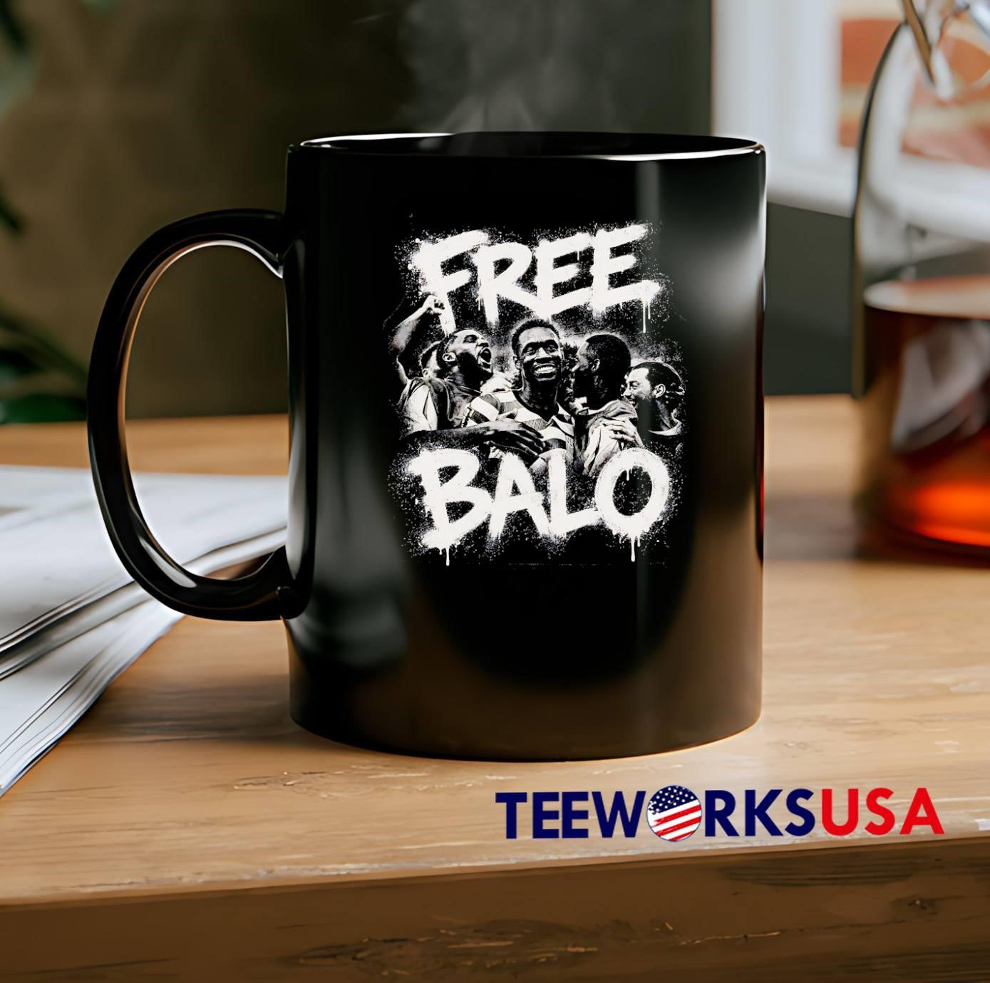 Folarin Balogun Celebrates Free Balo USA Soccer T-Shirt