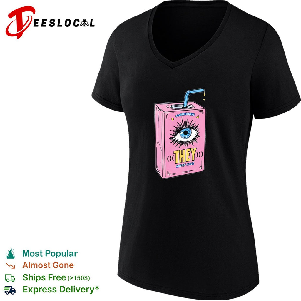 Forbidden They Mostly Juice Box eye illustration shirt