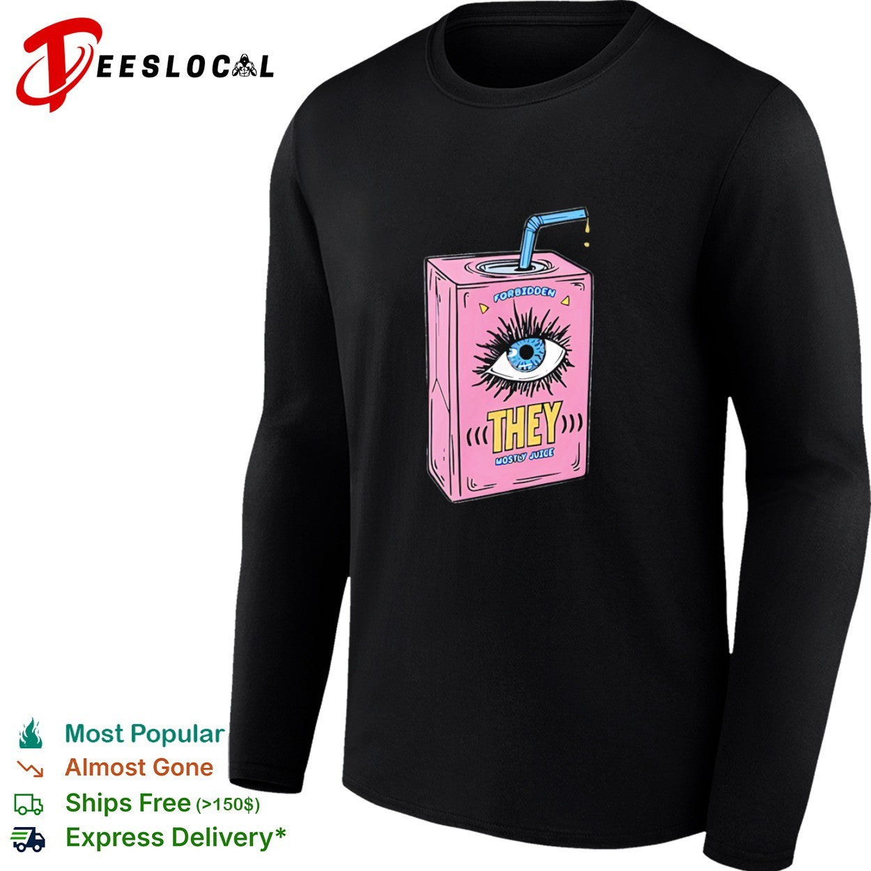 Forbidden They Mostly Juice Box eye illustration shirt