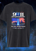 Forever in Our Hearts 9 11 25th Anniversary We Will Never Forget T-Shirt