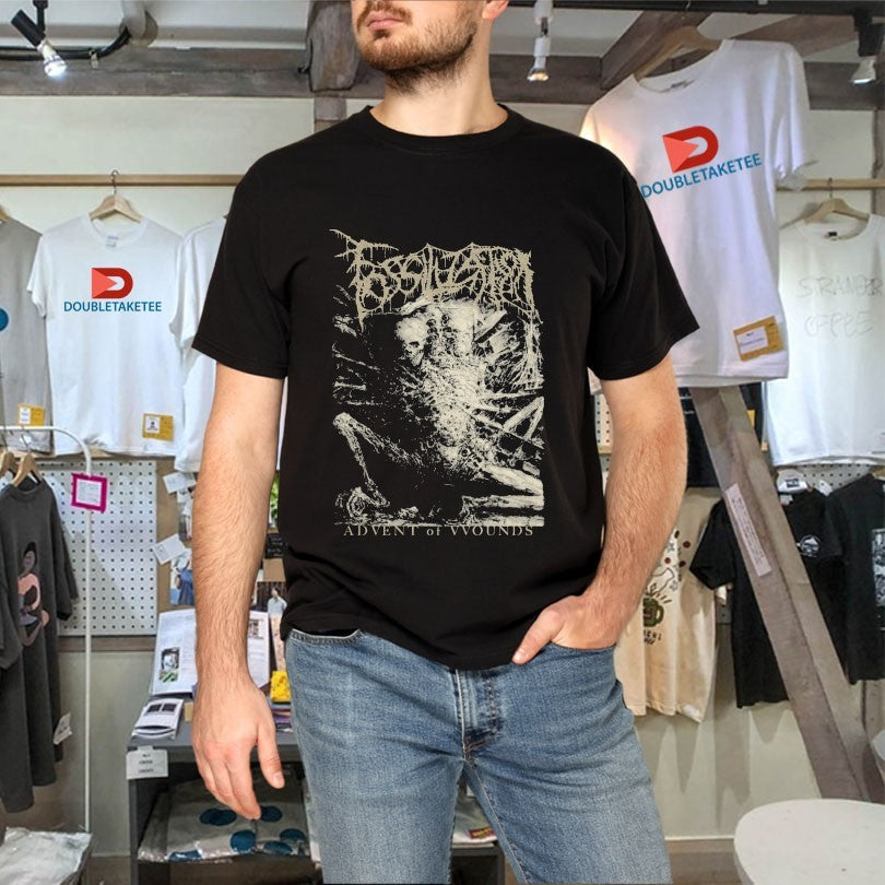 Official Fossilization Advent Of Wounds Album Neanderthal Shirts Unisex , , , Long Sleeve Tee