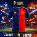 France Vs Spain 2026 World Cup Mashup Split Soccer Jersey