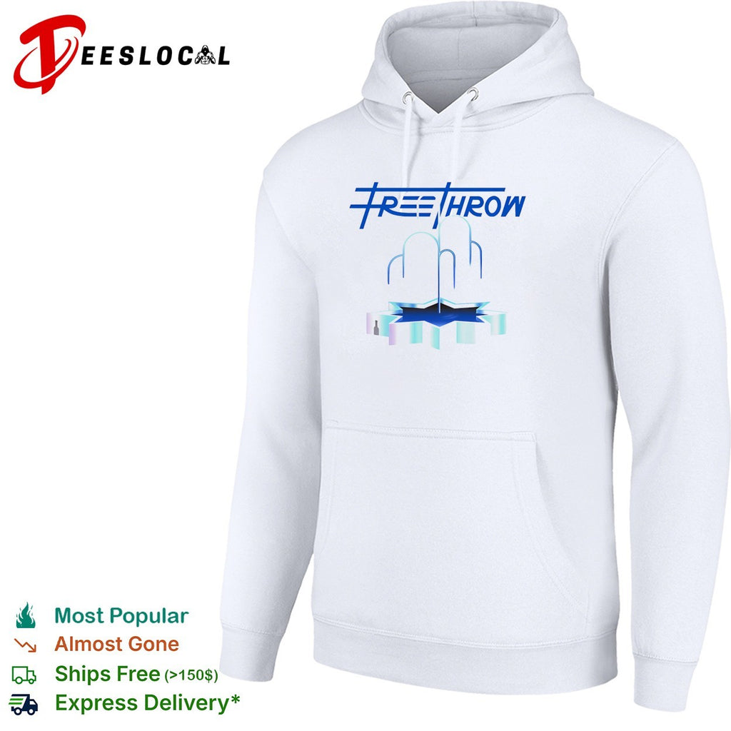 Free Throw band logo with abstract three tiered fountain graphic shirt