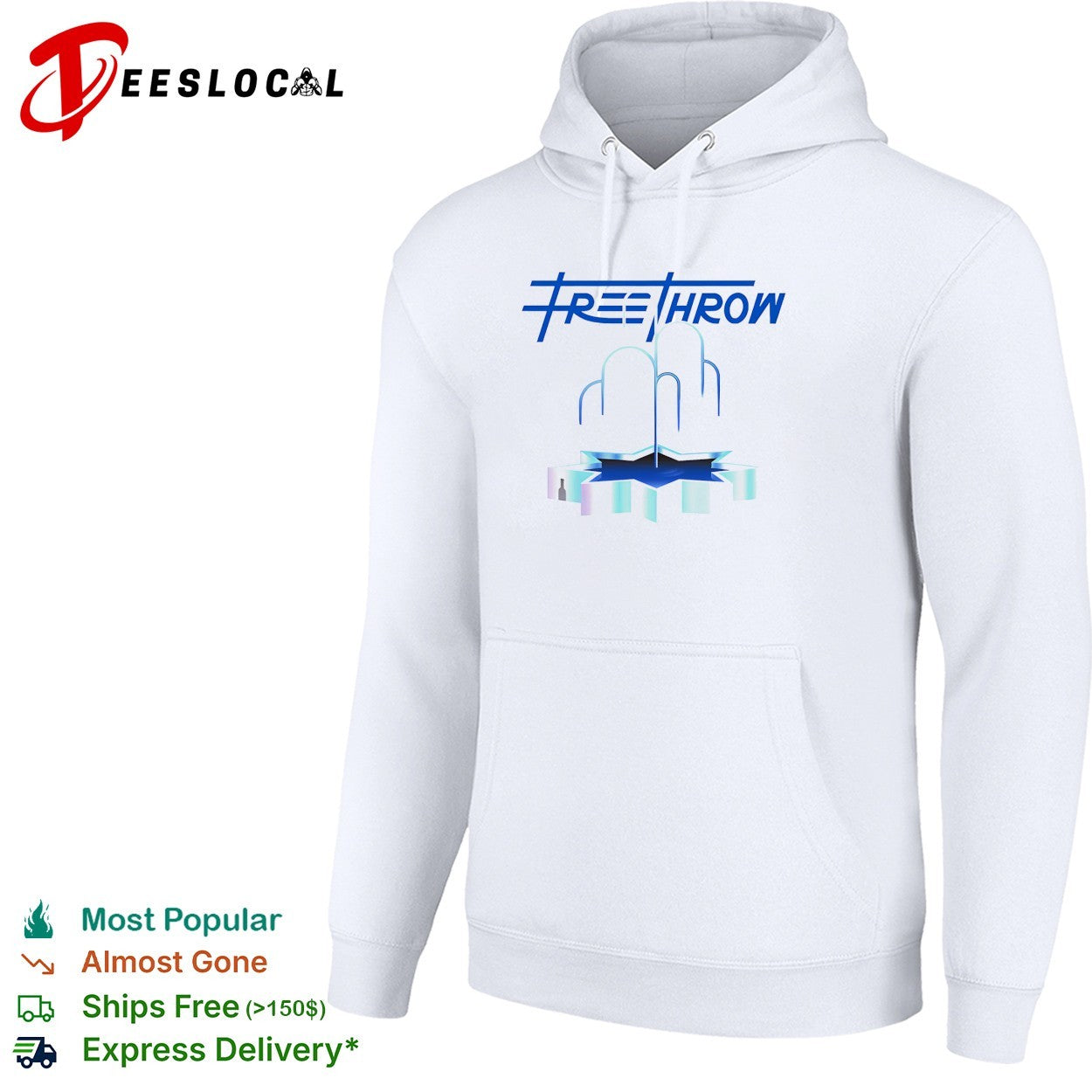 Free Throw band logo with abstract three tiered fountain graphic shirt