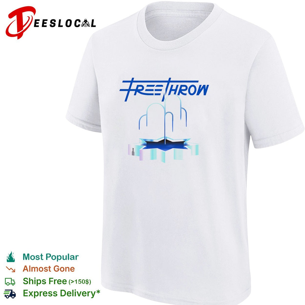 Free Throw band logo with abstract three tiered fountain graphic shirt