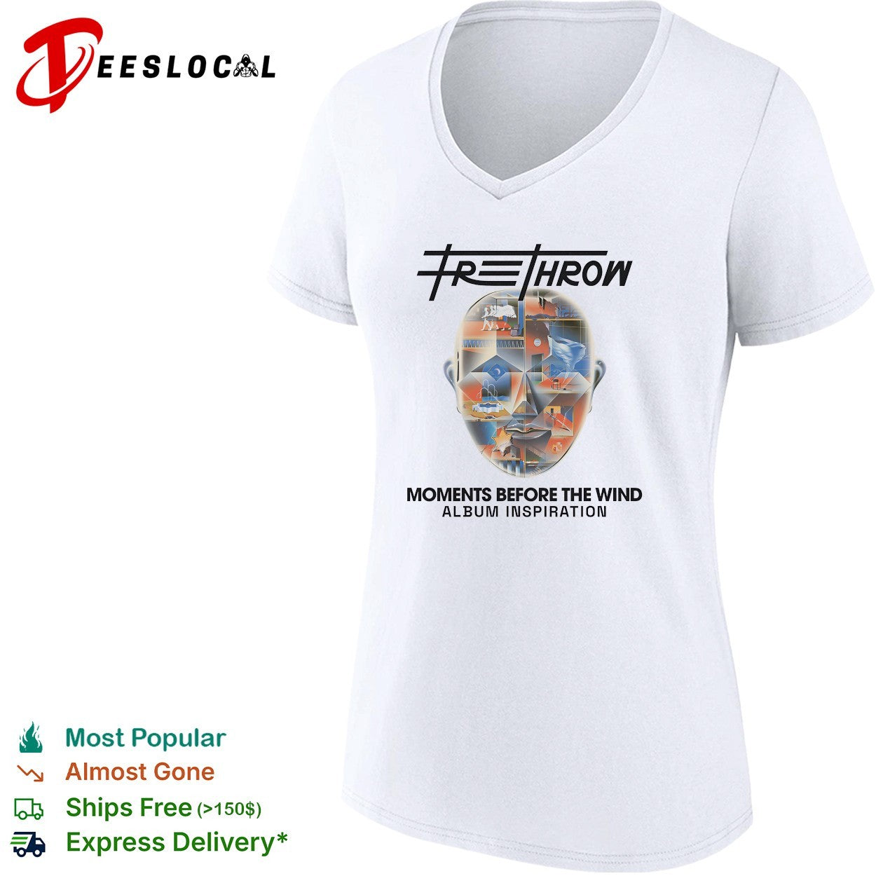 Free Throw moments before the wind album inspiration split face collage shirt