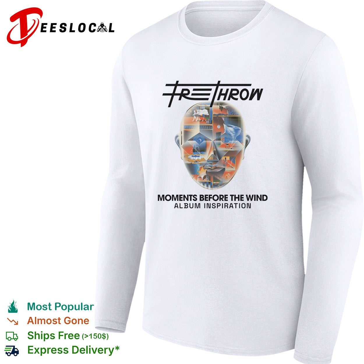 Free Throw moments before the wind album inspiration split face collage shirt