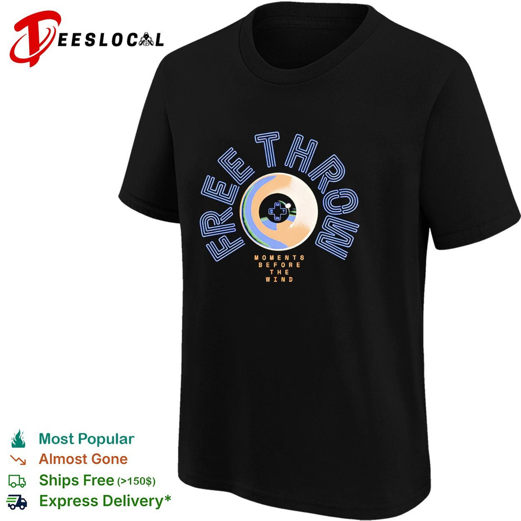 Free Throw moments before the wind circular vinyl record and eye emblem shirt
