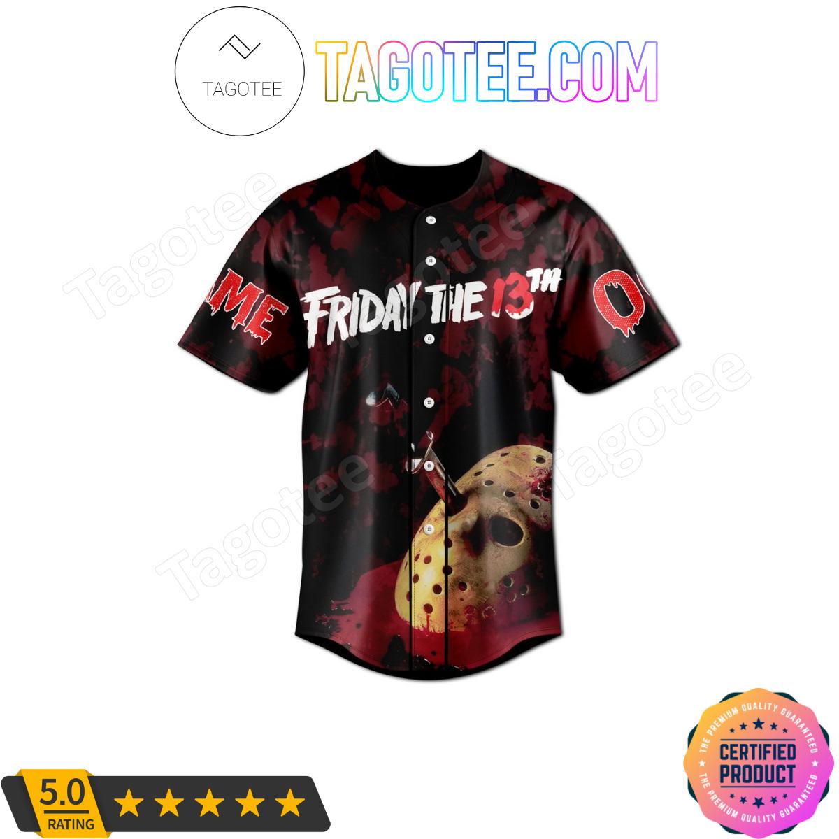 Friday The 13th Try That In A Campground Personalized Baseball Jersey