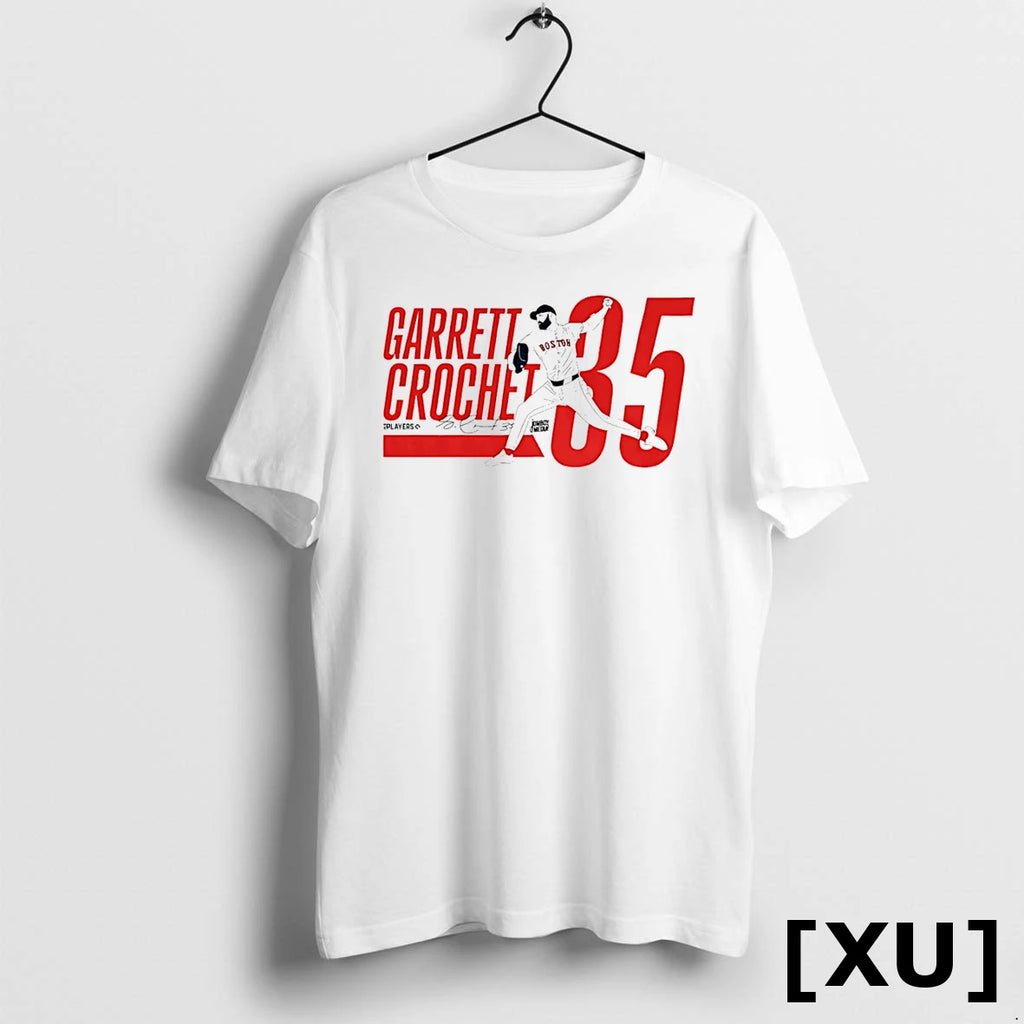 Garrett Crochet Boston Red Sox Signature Cartoon Tshirts Sweater